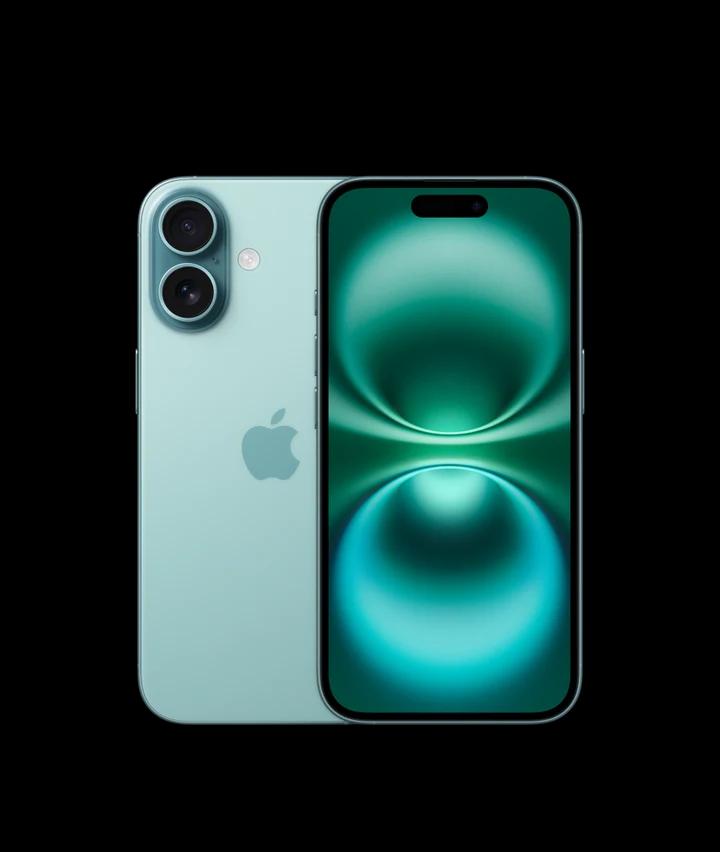 iPhone 16, 128 ГБ · бирюзовый