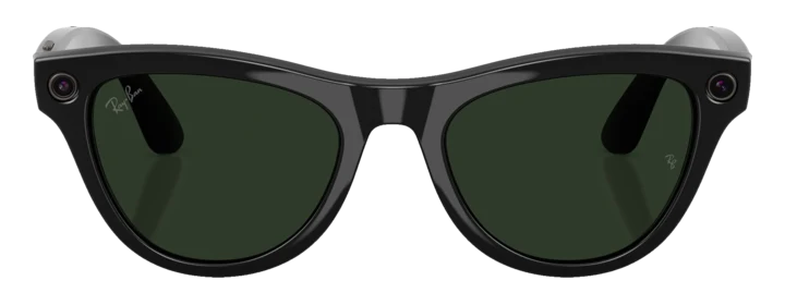 Очки Ray-Ban Skyler, чёрная глянцевая · с автозатемнением, графитово-зелёные